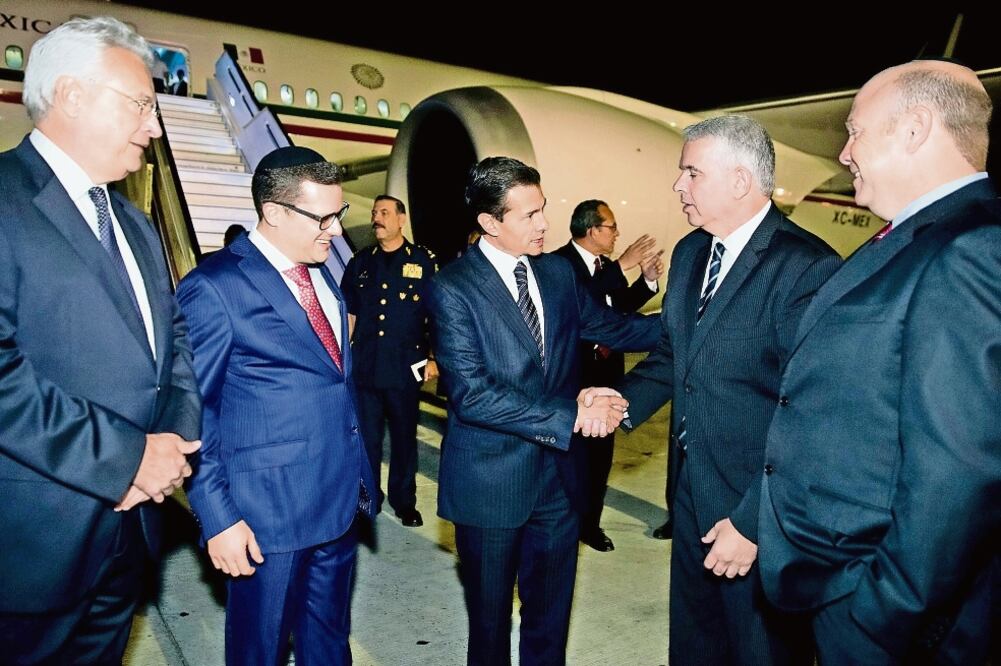 El presidente Enrique Peña Nieto llegó ayer por la noche a Jerusalén para el funeral de Shimon Peres (PRESIDENCIA)