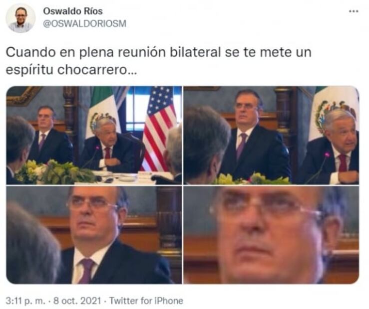 La expresión de Ebrard, el rechazo a la vacuna de Verástegui y la caída de redes sociales, entre los memes de la semana