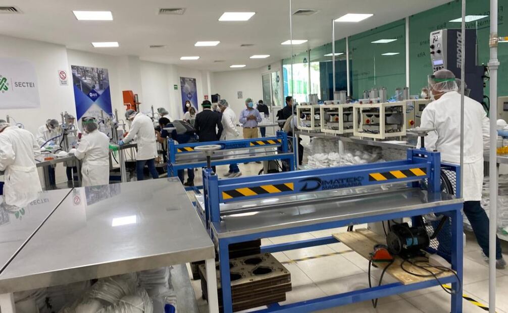 Fábrica de Mascarillas de Protección y Alta Eficiencia N95. | Imagen proporcionada por el Ingeniero: Alejandro Ramírez Reivich.