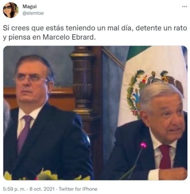 La expresión de Ebrard, el rechazo a la vacuna de Verástegui y la caída de redes sociales, entre los memes de la semana
