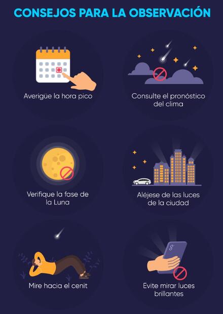 Consejos para ver la lluvia de meteoros. Foto: StarWalk