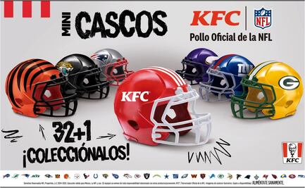 KFC México lanza colección de 32 mini cascos de la NFL