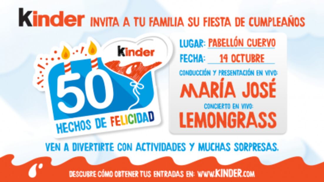 Gana boletos para la fiesta de la familia #Kinder50