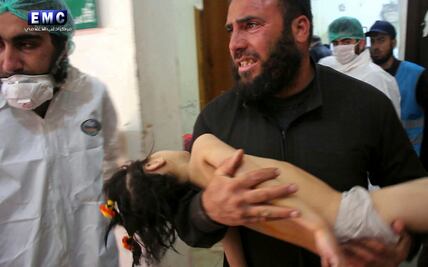Suben a 72 los muertos por ataque químico en Siria