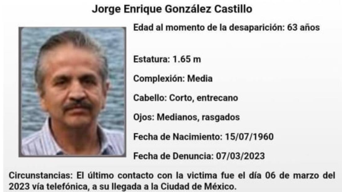 Desaparece director del periódico Meridiano, Jorge Enrique González en la CDMX