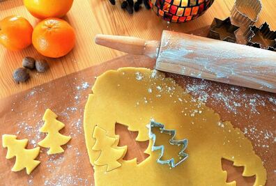#Receta galletas navideñas de arándano y mandarina