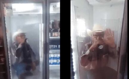 “Para refrescarse”: captan a hombre tomando cerveza dentro de refrigerador 