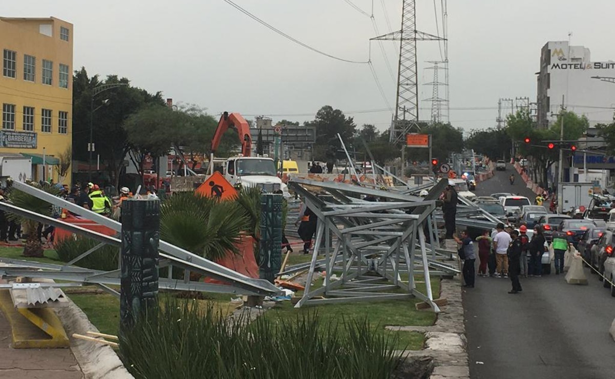 Torre eléctrica colapsada serviría para la construcción del trolebús elevado en Ermita-Iztapalapa y Eje 6 Sur