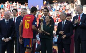 Sheinbaum durante la final de la Copa del Mundial 2026 en Estados Unidos junto a Donald Trump y Mark Carney (19/07/2026). Foto: X 
Claudia Sheinbaum Pardo
@Claudiashein