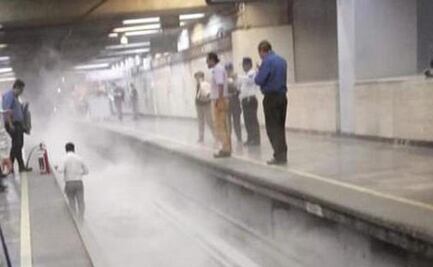 Globo metálico que cayó a las vías causa corto circuito en Metro Chabacano