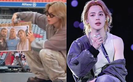 Jimin de BTS recibe una imagen que lo coloca junto a Erling Haaland y Thor; esta fue su reacción