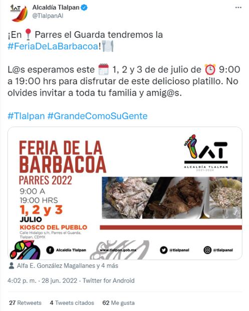 Se arma la Feria de la barbacoa en Tlalpan: fechas y horarios