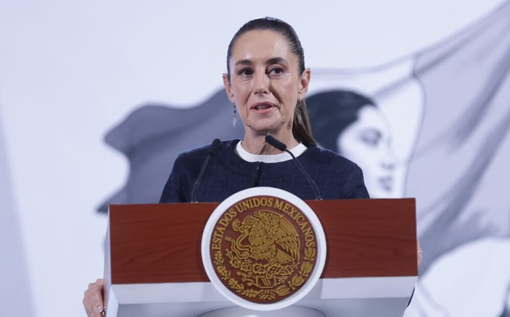 La presidenta Sheinbaum Pardo informó que este jueves envió una carta al mandatario estadounidense, Donald Trump, con la gráfica del superávit que tiene Estados Unidos con nuestro país en el caso del acero y aluminio. Foto: Fernanda Rojas/EL UNIVERSAL