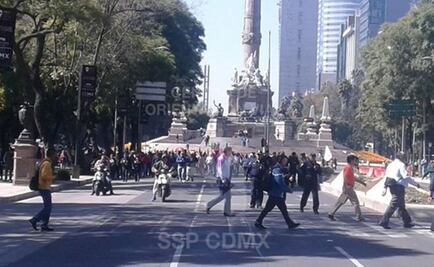 Marcha de ANUEE complica circulación en Reforma