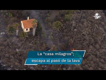 Volcán de La Palma: la “casa milagrosa” que escapó de la lava en las Islas Canarias