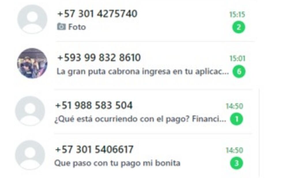 Los involucrados envían mensaje de diversos teléfonos para acordonar a la victima. Fotos: Especiales