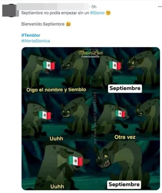 Con memes, inauguran la "temporada de temblores" en septiembre