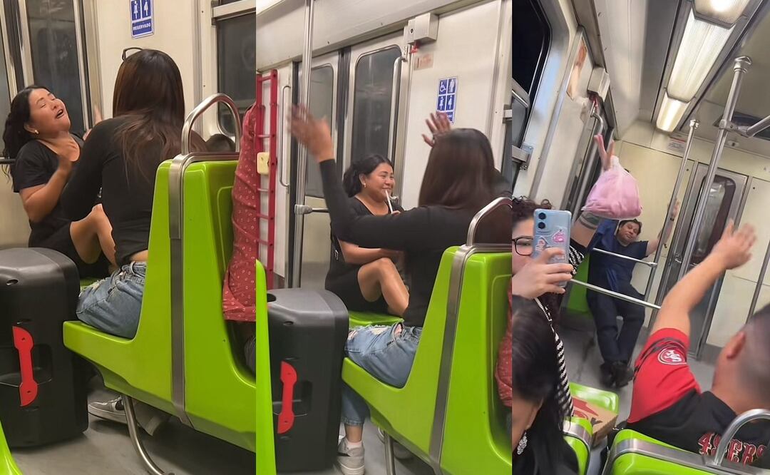 Dos mujeres organizaron un fiesta karaoke a bordo de un vagón del metro. Foto: TikTok