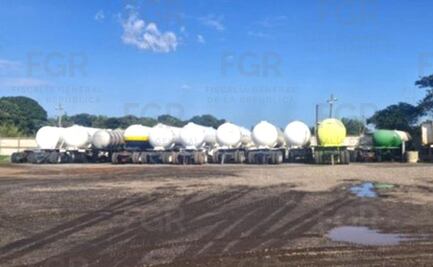 Realizan mega aseguramiento de pipas y autos de huachicol en Minatitlán, Veracruz; hallan más de 82 mil litros de hidrocarburo