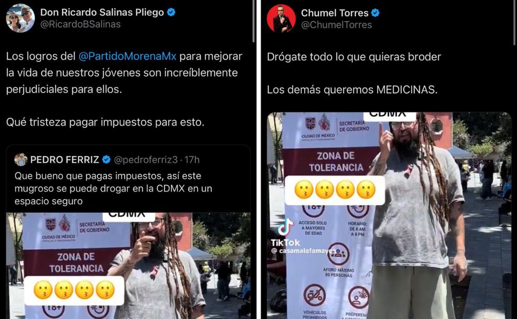 Reacciones divididas tras la apertura de nuevos espacios públicos en la capital para el uso recreativo del cannabis
Foto: Captura de pantalla en x