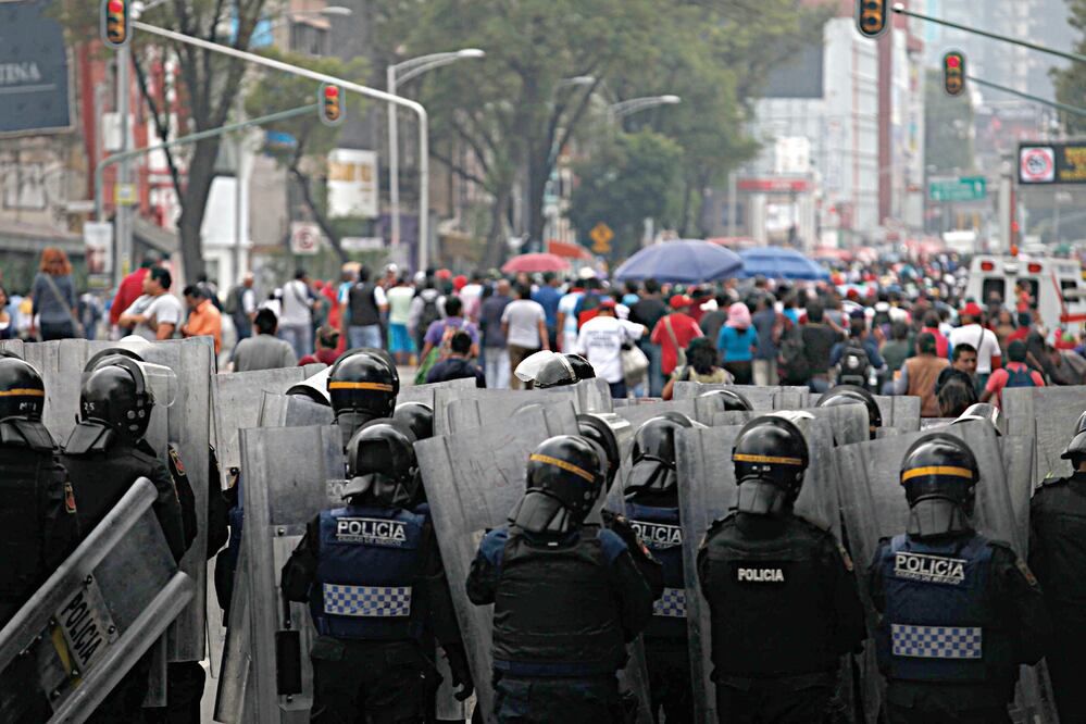 Extreman seguridad por marcha de hoy (ARCHIVO. EL UNIVERSAL)