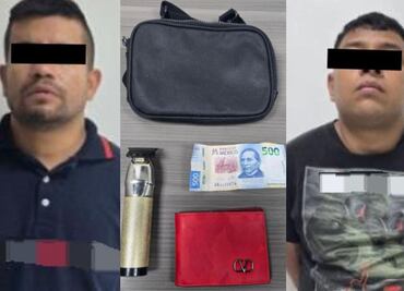 Detienen a dos sujetos por presuntamente robar una barbería en Iztapalapa