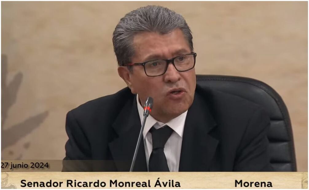Ricardo Monreal, presidente de la Jucopo. Foto: Captura de pantalla