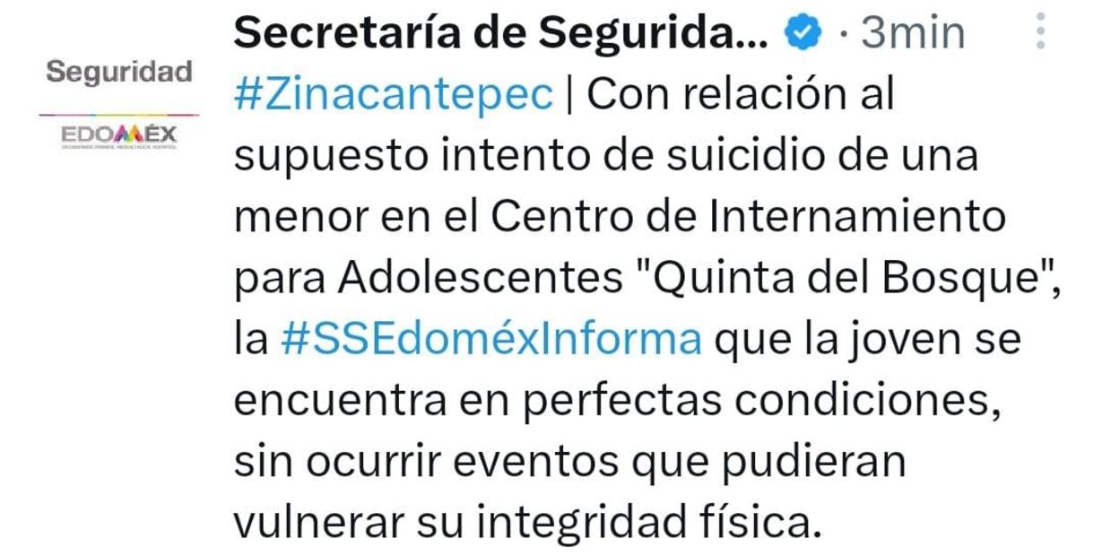 Las autoridades desmintieron las versiones de suicidio de la presunta agresora de Norma Lizbeth FOTO: Captura de pantalla