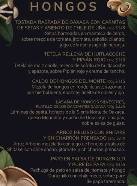 Presentan un menú dedicado a los hongos en Coyoacán