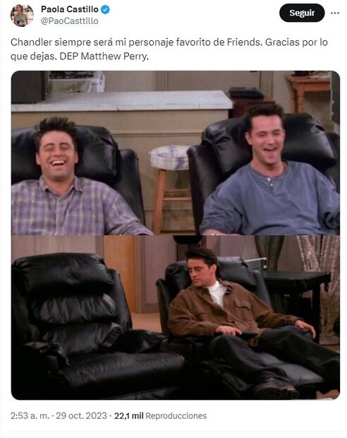 Chandler Bing meme. Foto: X