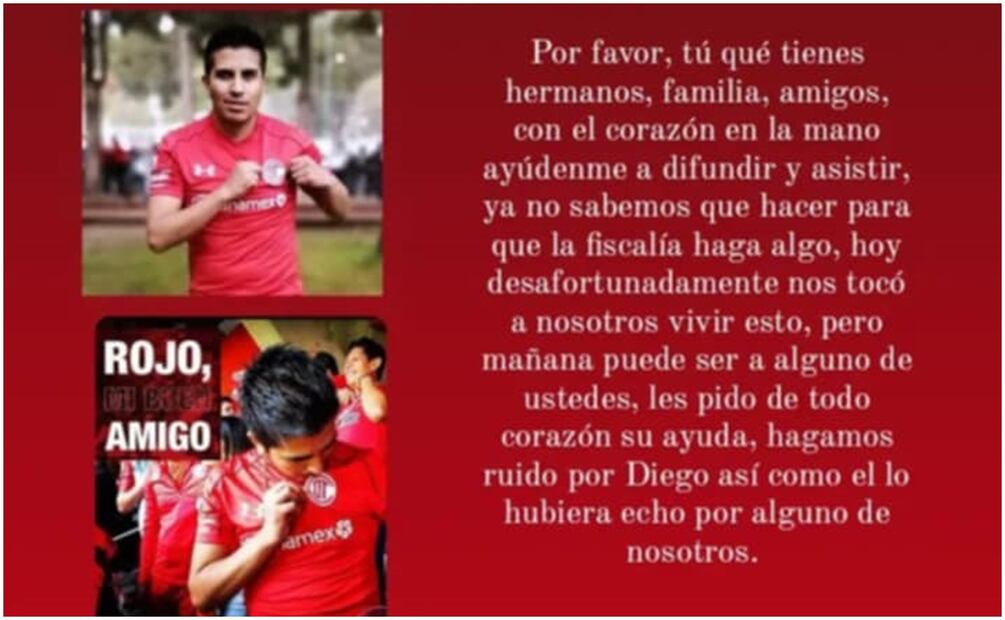 Diego era aficionado del equipo Diablos Rojos de Toluca. Foto: Especial