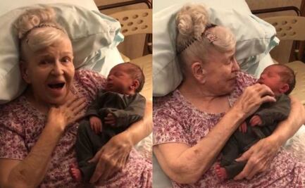 Abuela de 90 años conoce por fin a su bisnieta: “¡estoy en el cielo!”