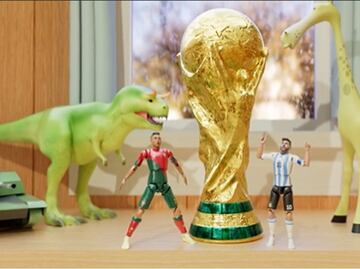 Lionel Messi y Cristiano Ronaldo protagonizan un increíble video al estilo Toy Story sobre el Mundial