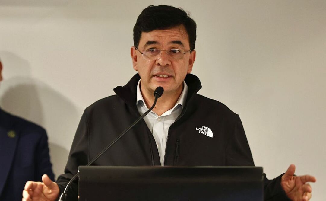 Jesús Ramírez Cuevas asistió a la conferencia de prensa con motivo de la Cumbre Binacional EU-México que se realizará en septiembre.  |  Foto: Berenice Fregoso/EL UNIVERSAL