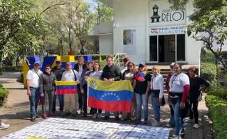 Venezolanos protestan en Polanco; exigen liberación de más de 800 presos políticos