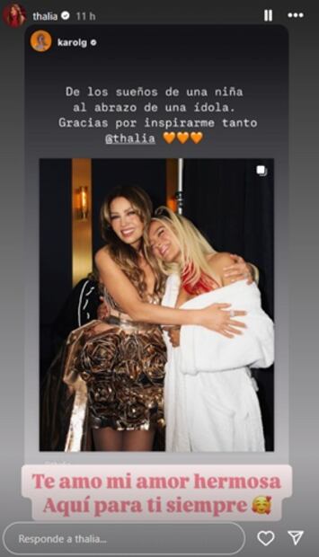 Karol se declaró fan de la mexicana. Foto: Instagram.