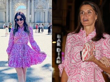 Cynthia Rodríguez y la reina Letizia se lucen con el mismo vestido de 900 pesos