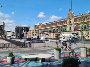 Alistan actividades en el Zócalo capitalino para la ceremonia del Grito de Independencia