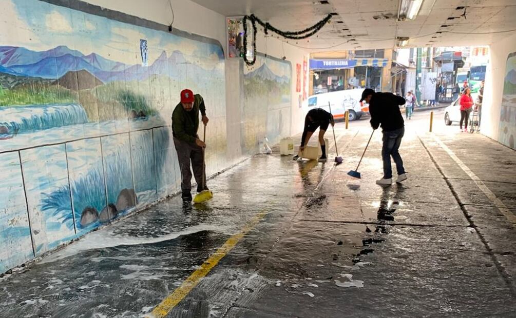 Realizan jornada de limpieza en el paradero de Tacubaya; jornadas mensuales mejorarán la imagen urbana. Especial