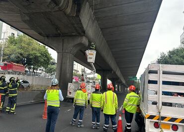 Se desprende una canaleta del Segundo Piso de Periférico Sur a la altura de la avenida Luis Cabrera