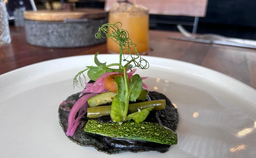 Taco de lengua de Tezontle Restaurante. Foto: cortesía