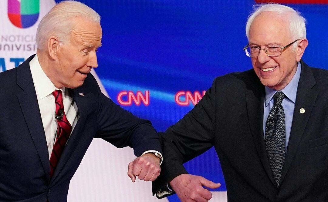 Bernie Sanders y Joe Biden (Foto: AFP)