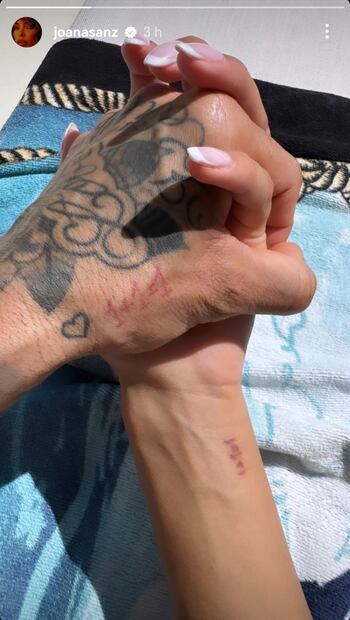 La publicación de Joana Sanz con Dani Alves - Foto: Captura de pantalla