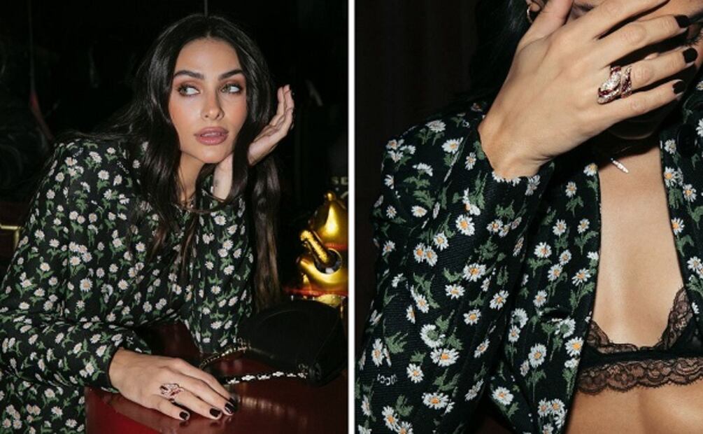 Renata Notni lleva un anillo de la colección Serpenti de Bulgari. Foto: Instagram @rennotni (Karla Lisker)