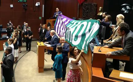 Panistas toman la tribuna del Senado hasta que se nombren a comisionados faltantes del Inai