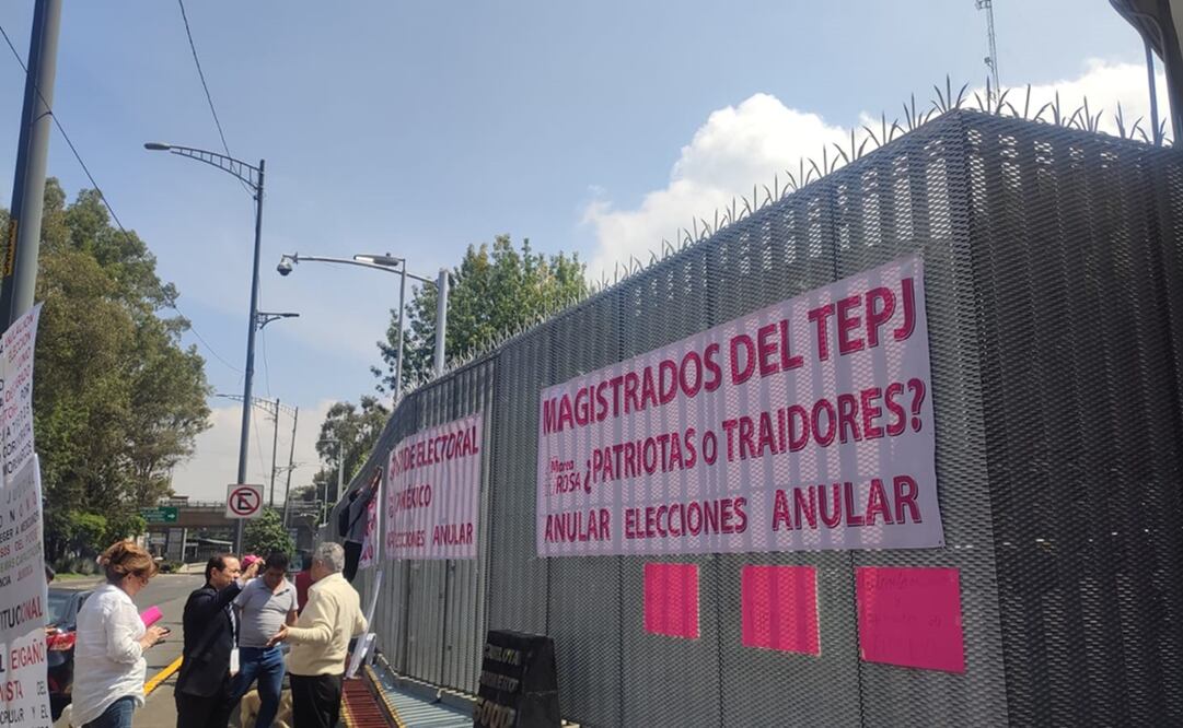 Protesta de la Marea Rosa en TEPJF. Foto: Otilia Carvajal / EL UNIVERSAL