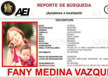 Fany, de 16 años, desaparece junto con su bebé en Guadalupe, Nuevo León; emiten ficha de búsqueda