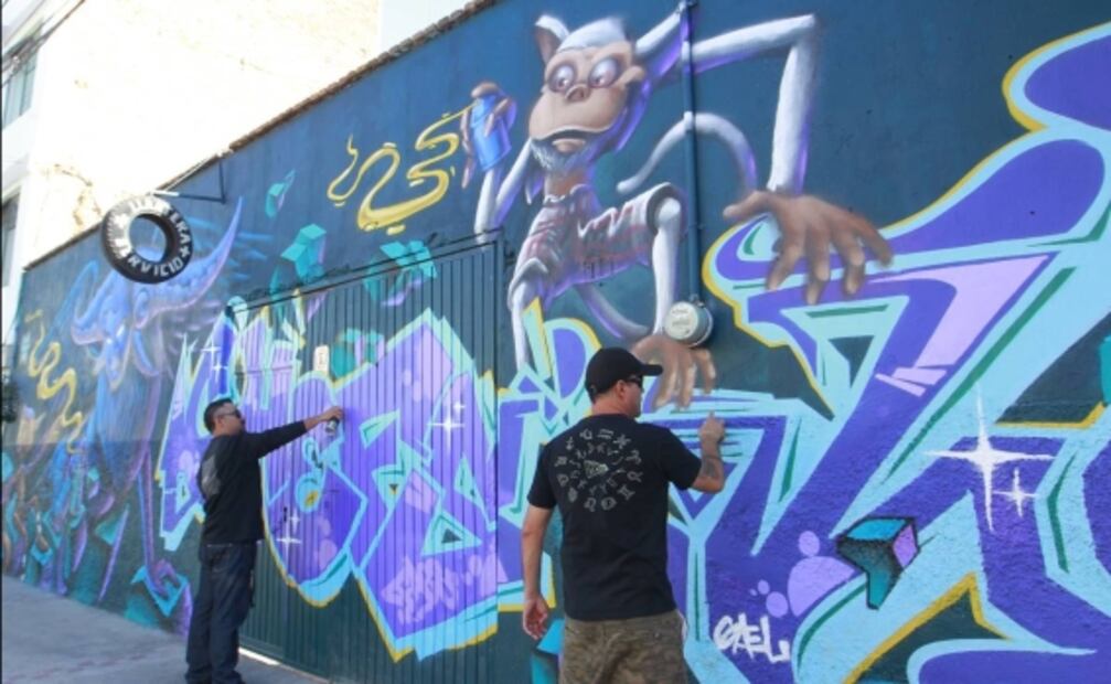 Este era el mural en honor a Del Toro, fue inaugurado el pasado 20 de marzo. Foto: Especial