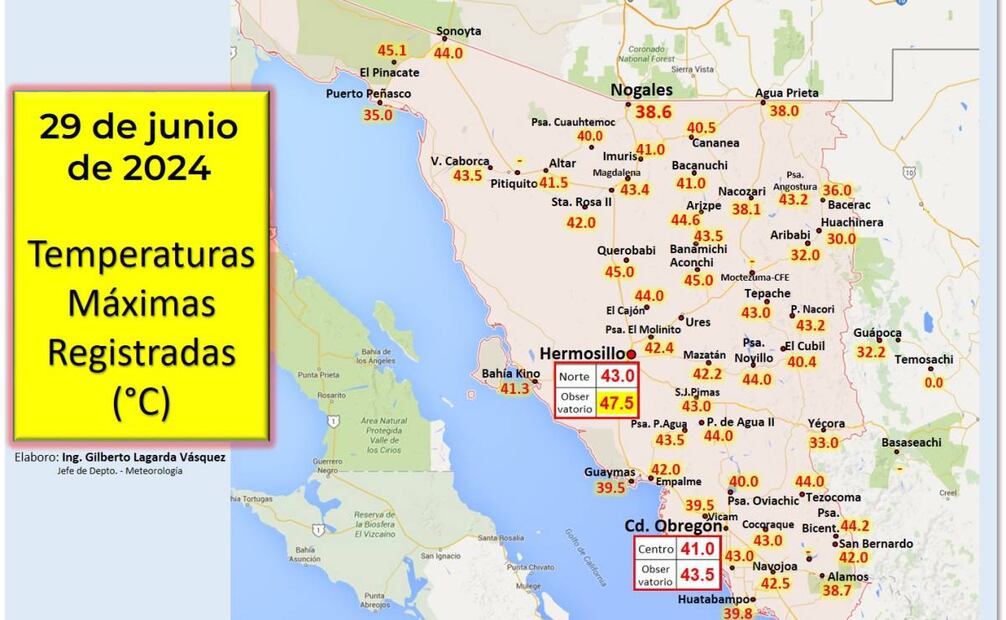 Suman 5 decesos por calor en Sonora (30/06/2025). Foto: Especial