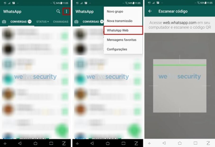 Así roban datos en WhatsApp a través del código QR
